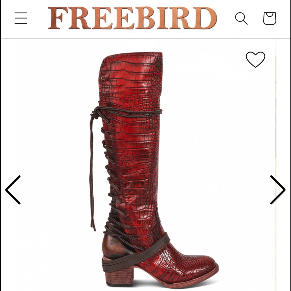 Freebird Coal Boots Red size 10